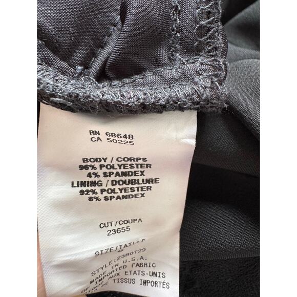 ABS Women’s Wide Leg Trousers Pants Pleated Front Side Zip Black Size 0 - Picture 8 of 8